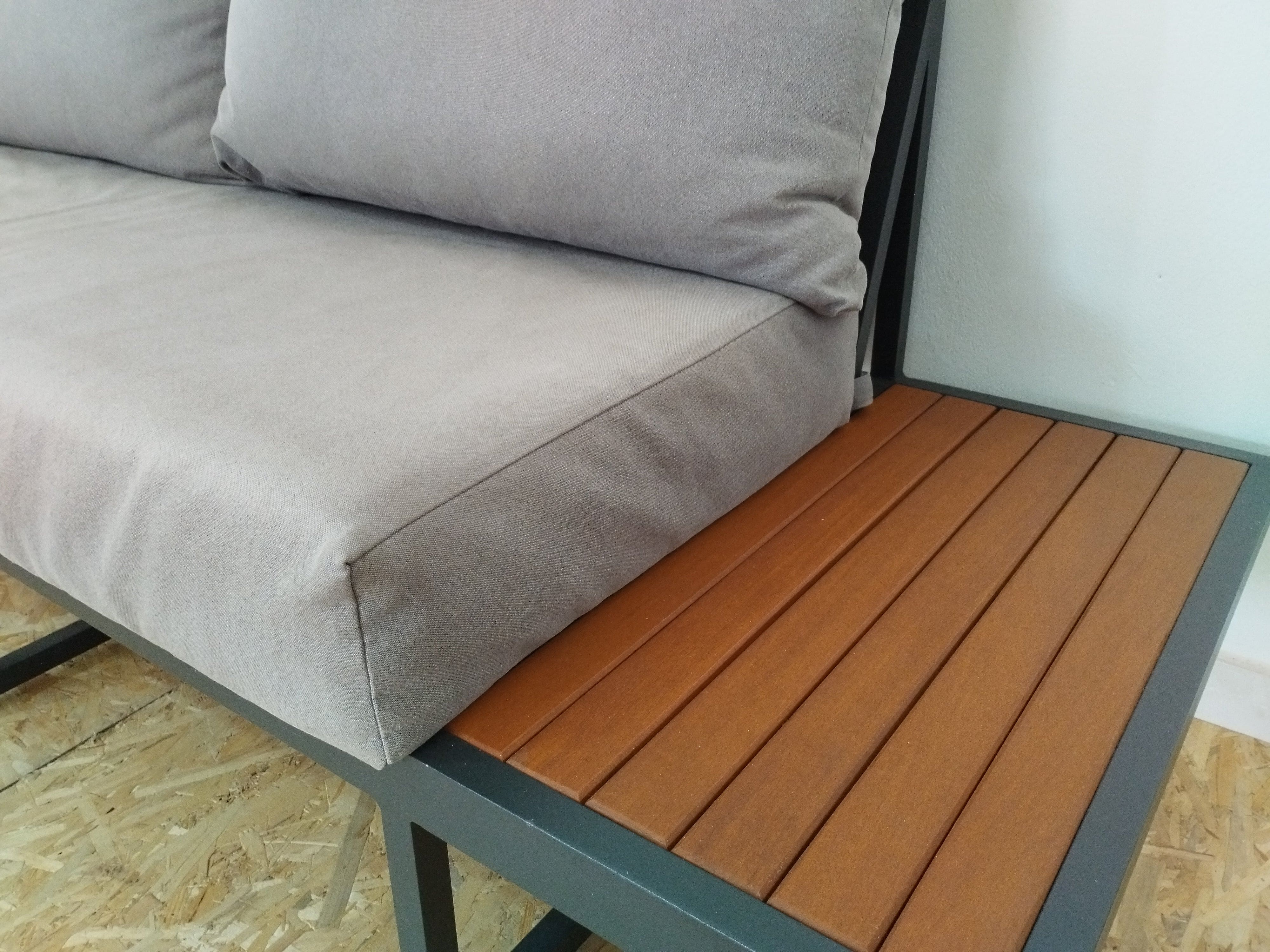 Sofa Woven in Nautical Rope - Gray