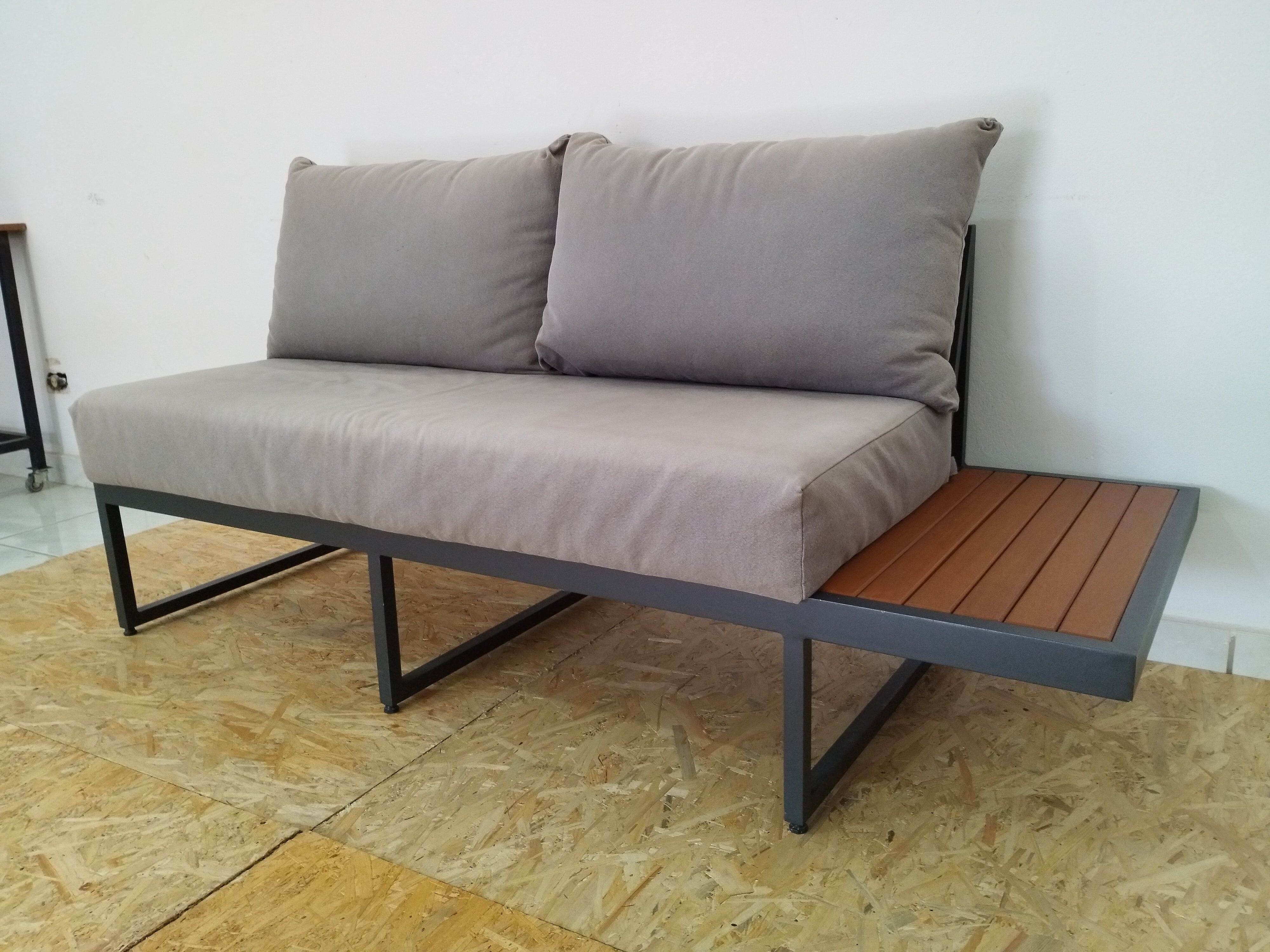 Sofa Woven in Nautical Rope - Gray