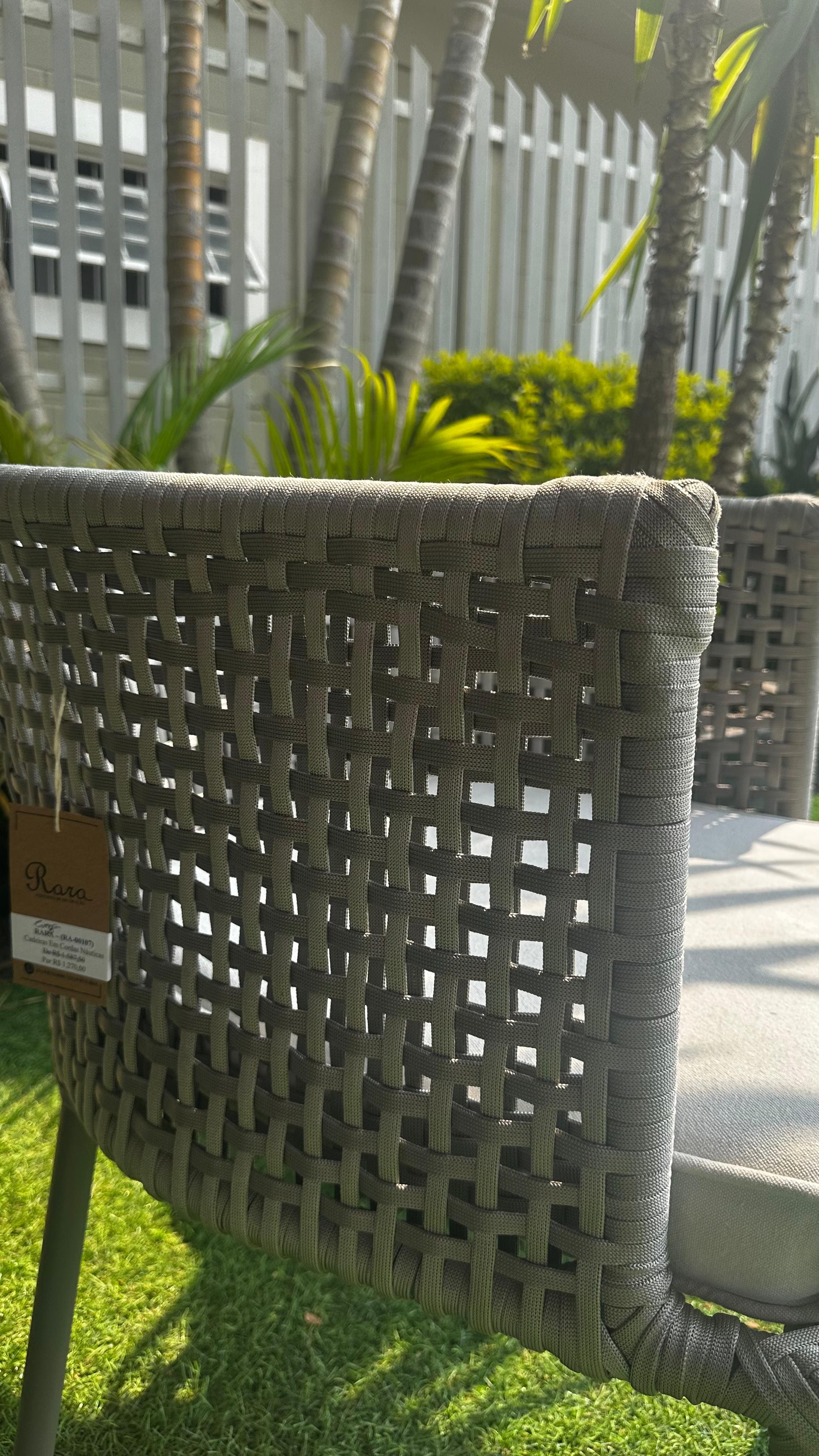 Nautical Rope Armchair - Gray