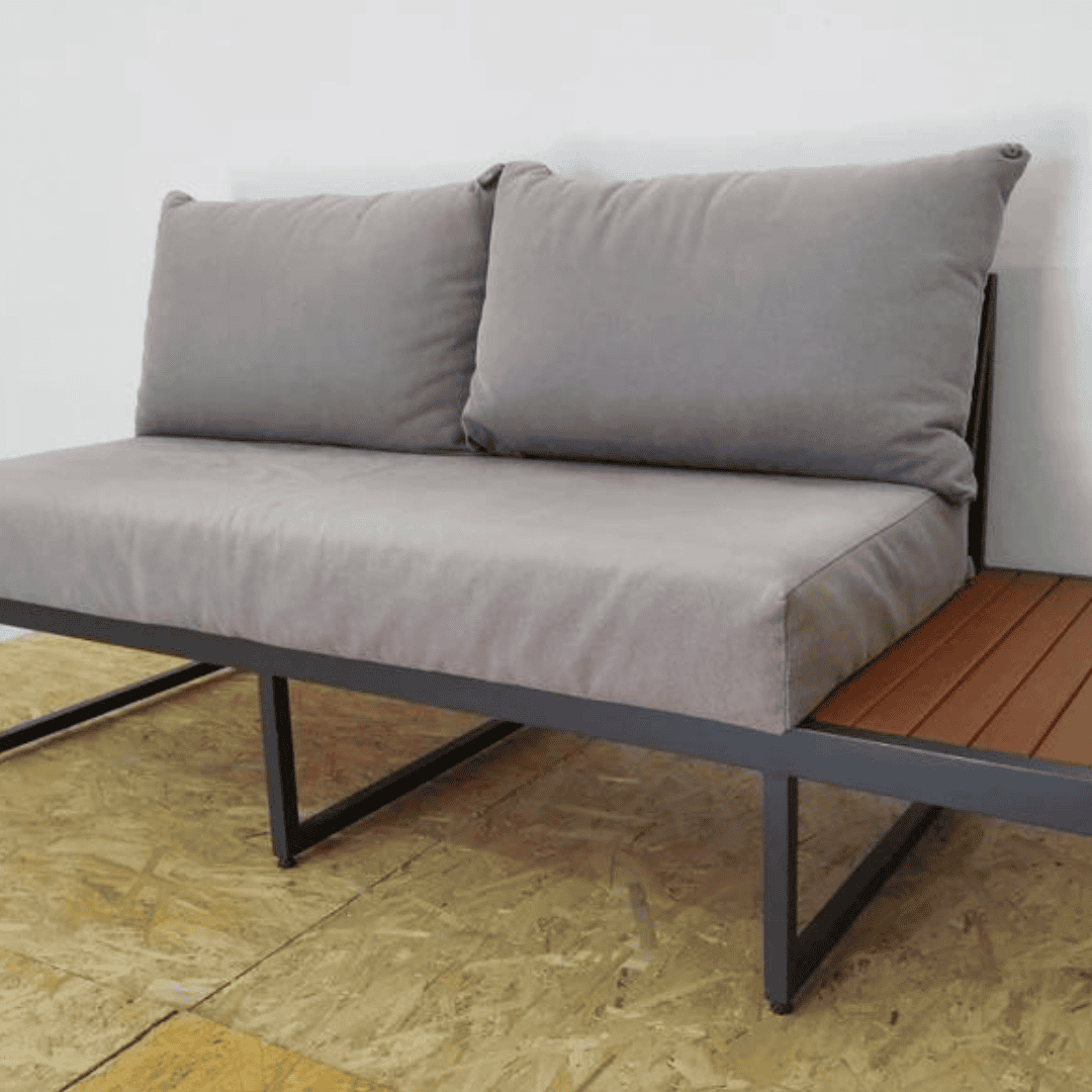 Sofa Woven in Nautical Rope - Gray